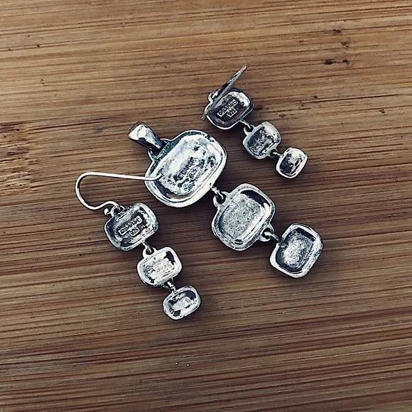 $96 Estate Pendant, Earrings & Chain Marked BARSE Copyright 925 - Picture 8 of 8